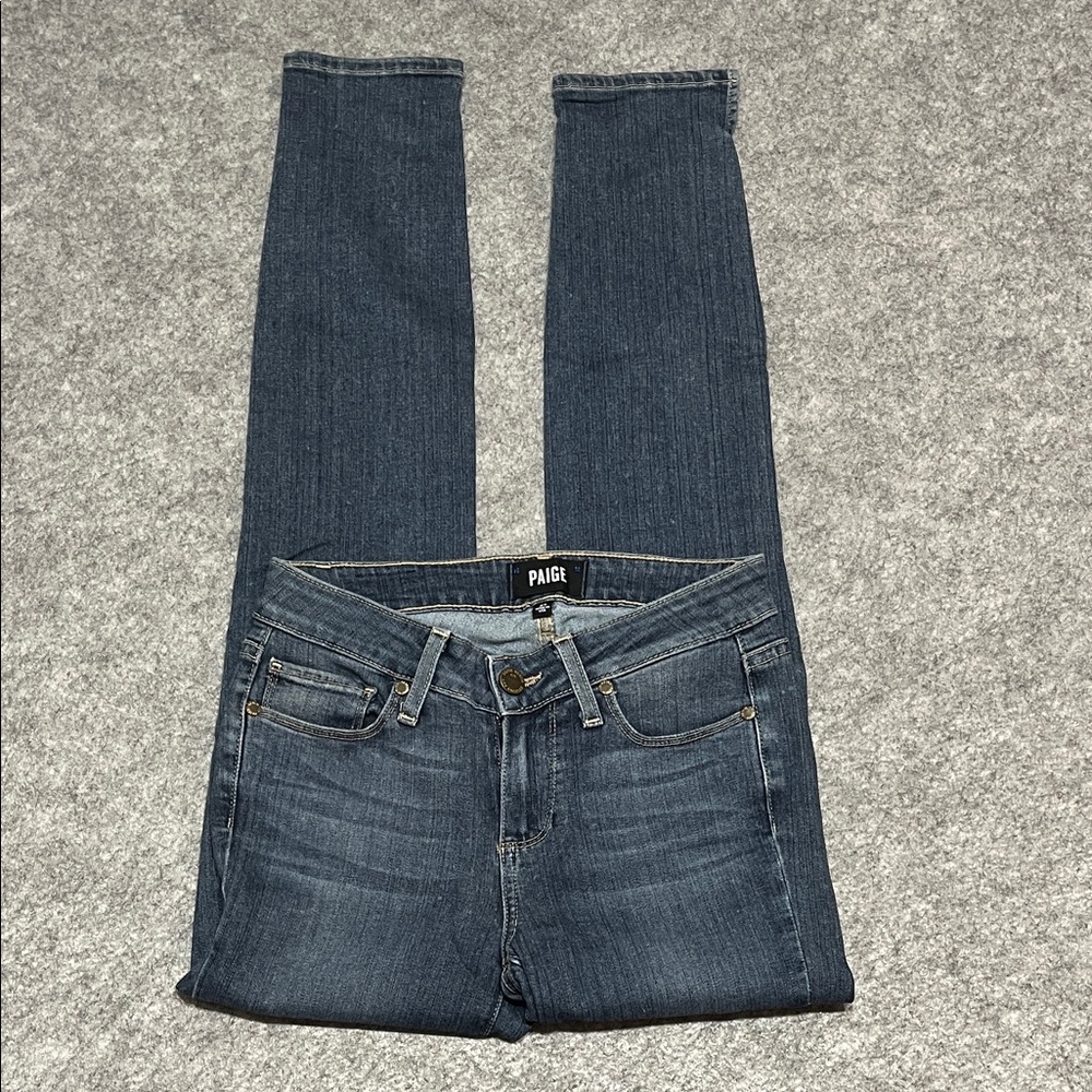 PAIGE Verdugo Ankle Dark Blue Skinny Jeans